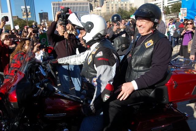 Bishop Farrell joins Bikers for Life