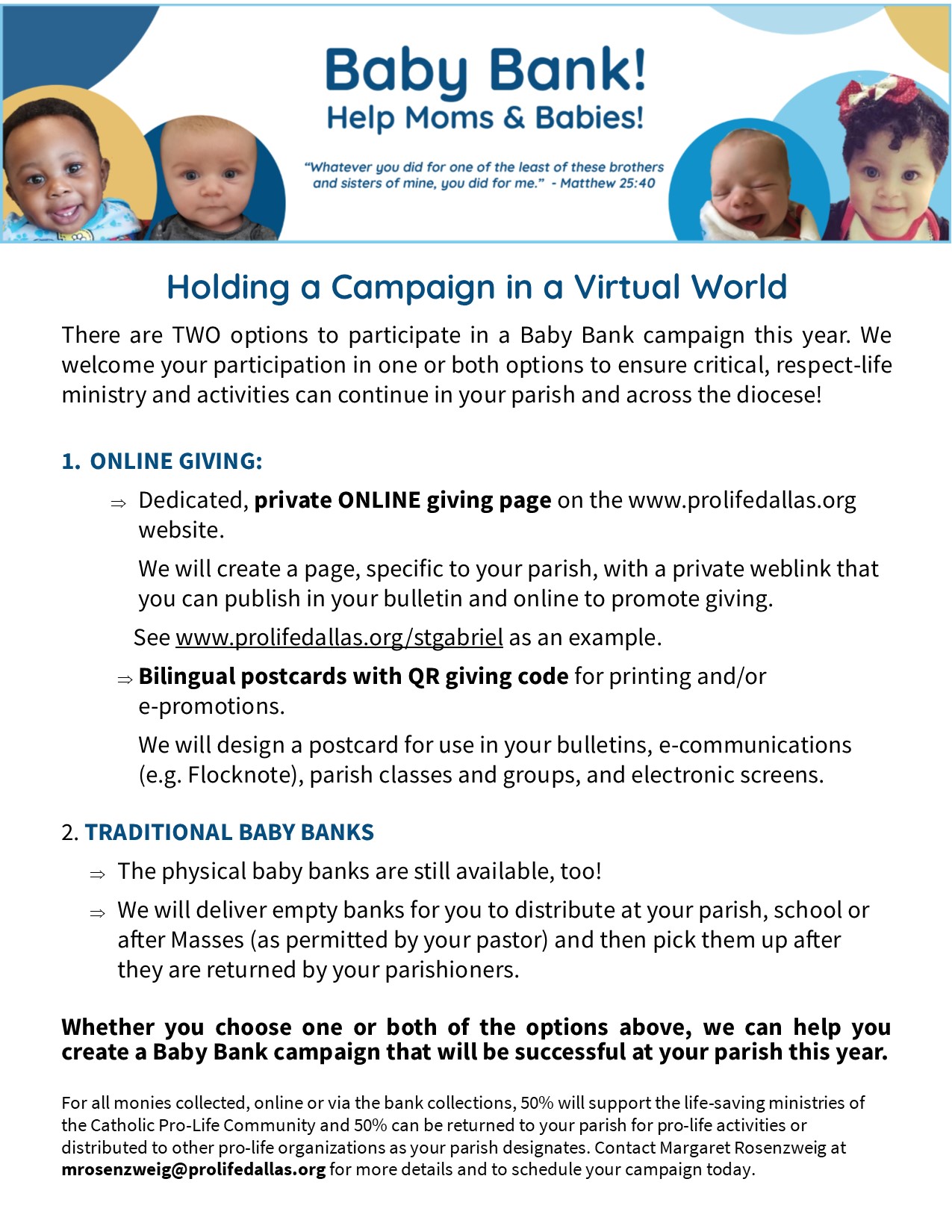 Baby Banks Virtual Campaign